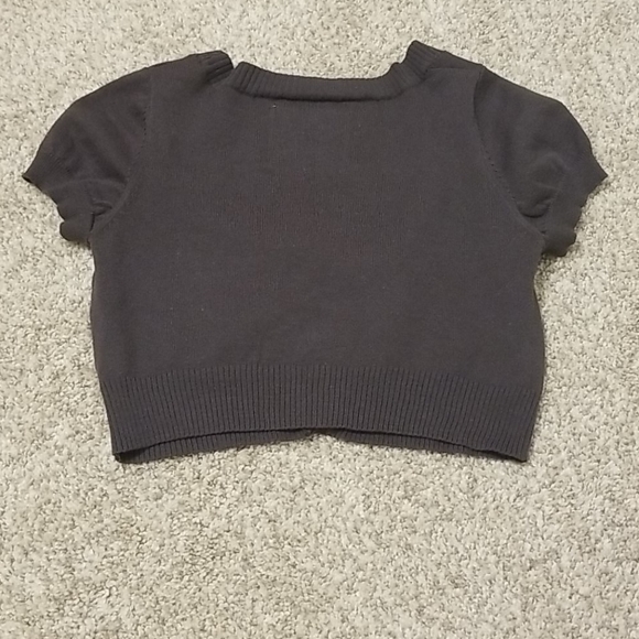 Grey Crop Top/ Cardigan Small - Picture 2 of 2
